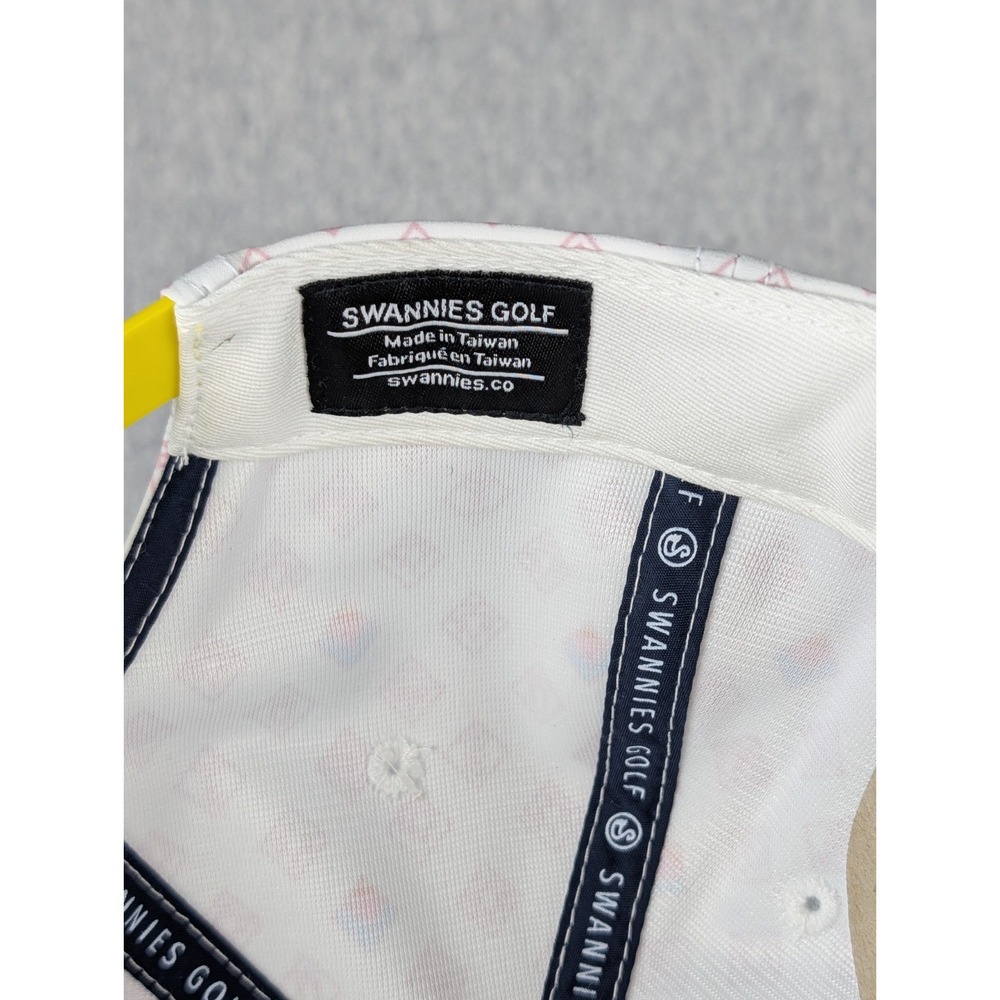 NEW Swannies Golf Rope Hat Snapback White Pattern Logo Cap Yellow Rope - Picture 5 of 5